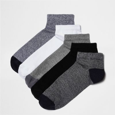 Blue and white socks five pack